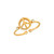 Diamond Accented Peace Sign Trendy Design Adjustable Ring (Style#10987)