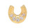 Diamond Cluster Accented Lucky Horseshoe Single Earring (Style#10915)