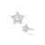 14k Gold Chic Diamond Accented Star Design Earring (Style#10919)