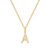 Gold Brilliant Diamond Accented Initial Stunning Pendant - Chain not included (Style#10863-10888)