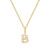 Gold Brilliant Diamond Accented Initial Stunning Pendant - Chain not included (Style#10863-10888)