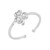 Adorable Diamond Accented Lucky Clover Shamrock Adjustable Ring (Style#10924)