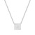 Gold Brilliant Diamond Set Initial Square Frame Necklace (Style#11052-11077)