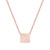 Gold Brilliant Diamond Set Initial Square Frame Necklace (Style#11052-11077)