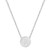 Gold Brilliant Diamond Set Initial Round Frame Necklace (Style#11130-11155)