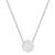 Gold Brilliant Diamond Set Initial Round Frame Necklace (Style#11130-11155)