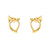 Heart and Angel High Polish Adorable Cute Friction Post Earrings (Style#11904)