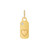 Gold Shimmering Gem Set 18mm Dog-Tag Pendant with Symbol (Style#11836-11847)