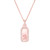 Gold Script Initial Halo Dog-Tag Pendant (SKU# P11911)