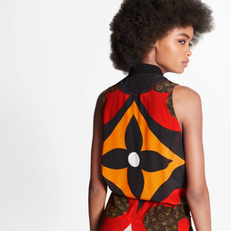 Game On Macro Monogram Flower Statement Short Jumpsuit