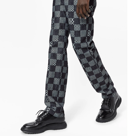 Distorted Damier Denim Pants