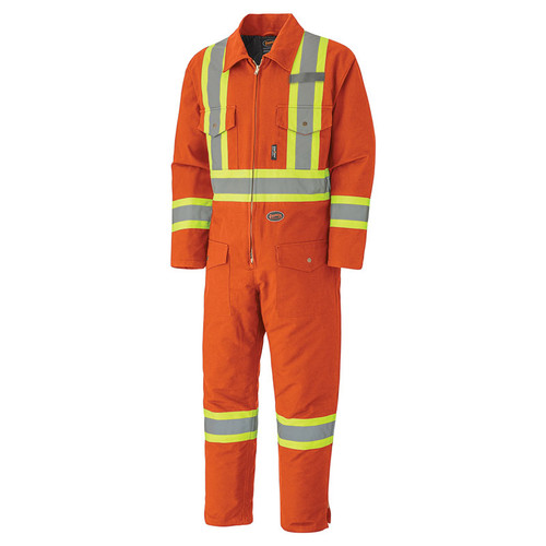 Hi-Vis Quilted Duck Safety Coverall | CSA, Class 1 | Pioneer 520A/5540A/5539A/5539BKA   Safety Supply Canada