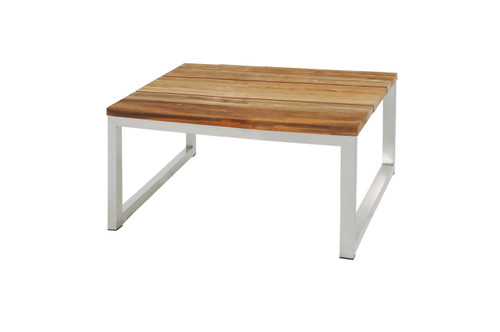 OKO Square Table  - Stainless Steel, Recycled Teak