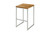 OKO High Stool - Stainless Steel, Recycled Teak