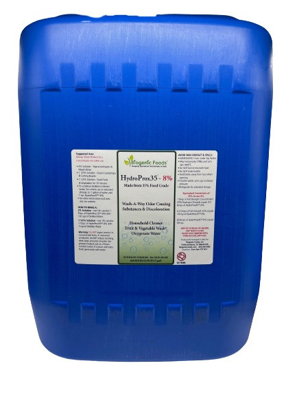 HydroProx 35 Pure 35 Food Grade Hydrogen Peroxide (Diluted to 7.99)