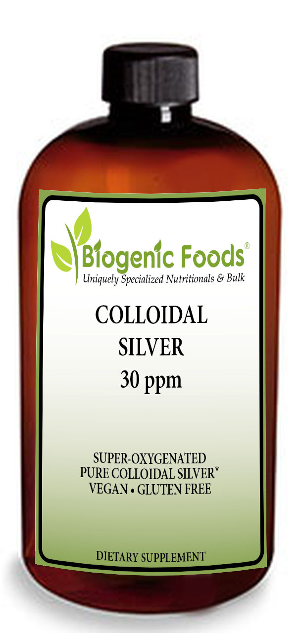 Colloidal Silver Liquid - 30 ppm Super-Oxygenated Pure Non-GMO Solution, 8  oz