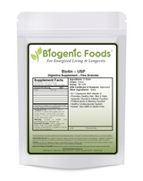 Biotin - Natural D-Biotin - Pure - 98% Assay - Vitamin B7 Powder - Bulk Pack
