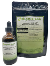 Methylene Blue, 1% USP (Pharmaceutical) Grade - 99.9% Purity, 118 mL (4 fl oz) Amber Glass Dropper Bottle & 1 oz Ascorbic Acid Powder Included - Made in USA