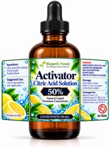 Sodium Chlorite 28% Solution & Citric Acid 50% Activator - Parts A & B - 4 oz each