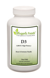 Vitamin D3 Softgel - High Potency Bone & Immune Health from Lanolin Source - 5,000 IU