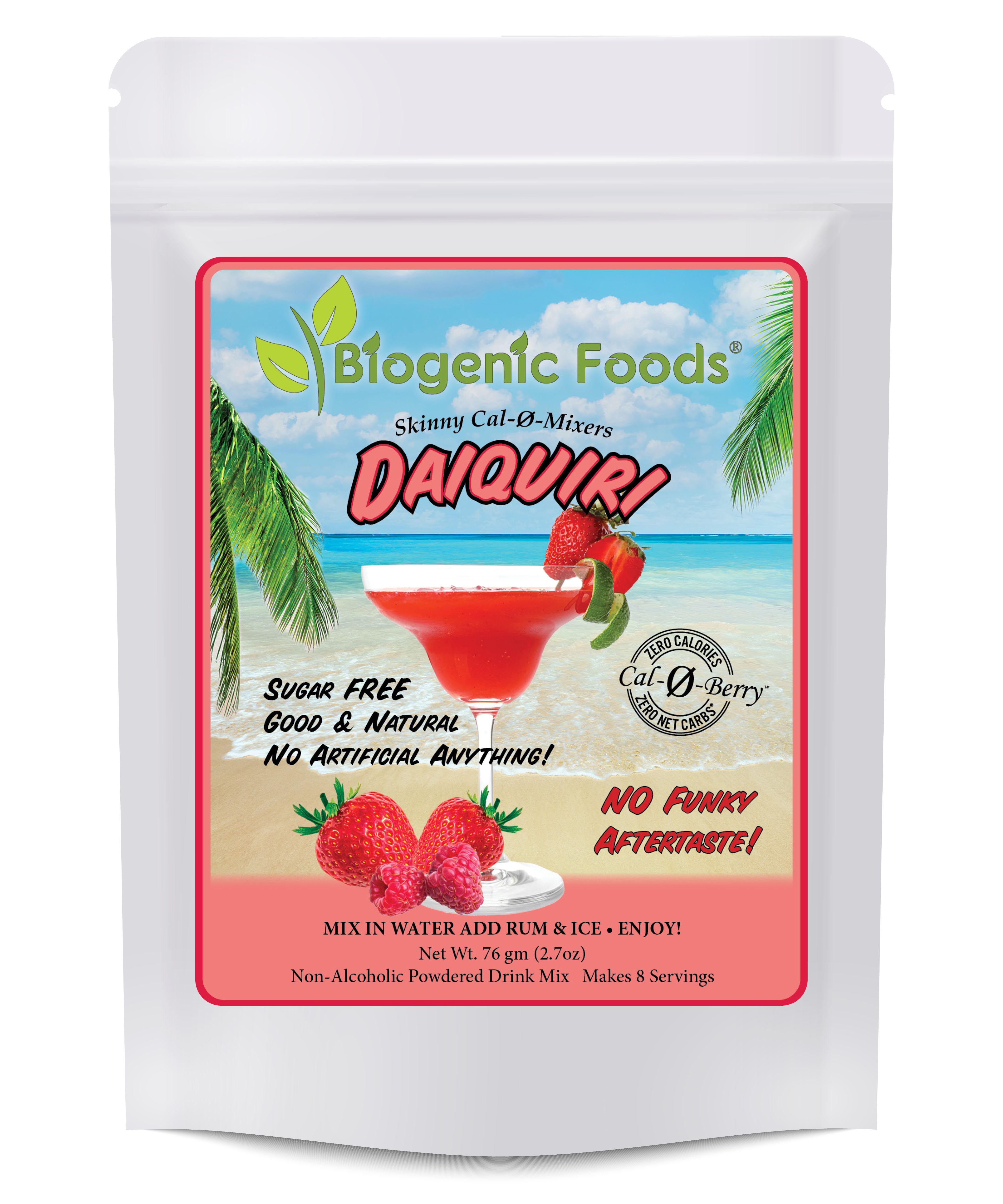 Skinny Cal-0-Berry Strawberry Daiquiri Cocktail Mix Powder - Main Image