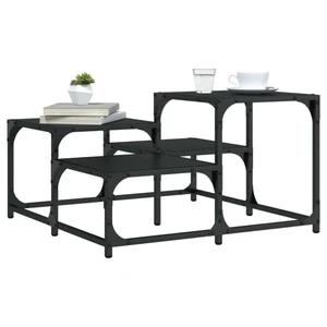 Coffee Table Black 26.8"x26.8"x15.7" Engineered Wood A949-837747