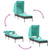Sun Lounger with Canopy Black Poly Rattan A949-368196