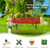 Wooden Wagon Plant Bed With Wheel for Garden Yard-Red B593-GT3662