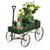 Wooden Wagon Plant Bed With Wheel for Garden Yard-Red B593-GT3662