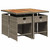 5 Piece Garden Dining Set with Cushions Grey Poly Rattan A949-3277852