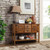 Solid Wood Farmhouse Console Table Buffet Cabinet with Storage Drawers in Brown Q280-BRSWFCT25769174325
