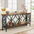 Modern 70-inch Long Narrow Console Sofa Table with Brown Wood Top and Shelf Q280-RBTERCN15976431