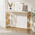 42-inch Modern Console Sofa Table with White Faux Marble Top and Gold Frame Q280-MCTFWM9597143