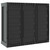Outdoor Storage Cabinet Gray and Black 38.2"x14.6"x33.5" PP A949-364202