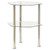 2-Tier Side Table Transparent 15"x15"x19.7" Tempered Glass A949-322790