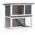  Outdoor Rabbit Hutch 1 Door Gray Wood A949-170831
