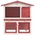  Outdoor Rabbit Hutch 3 Doors Red Wood A949-170839