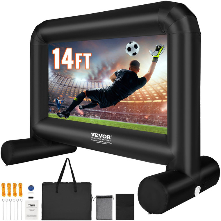  Inflatable Movie Screen, 14 FT Inflatable Projector Screen for Outside with Blower and Carrying Ba E415-TYPM20CQSCQSN09WYV1