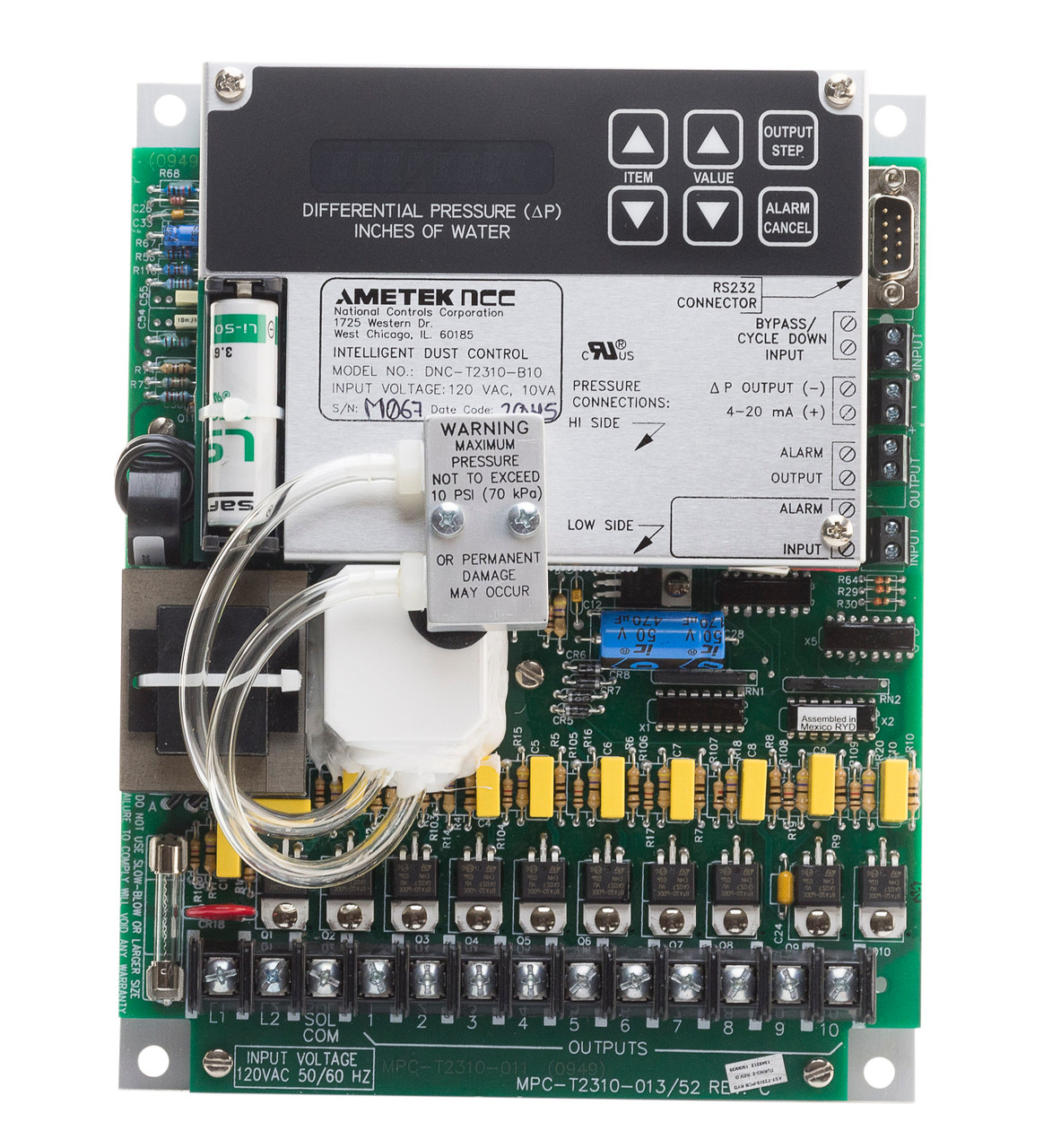 NCC Dust Collector Controls, Intelligent, AC Input, Pulse Cleaning
