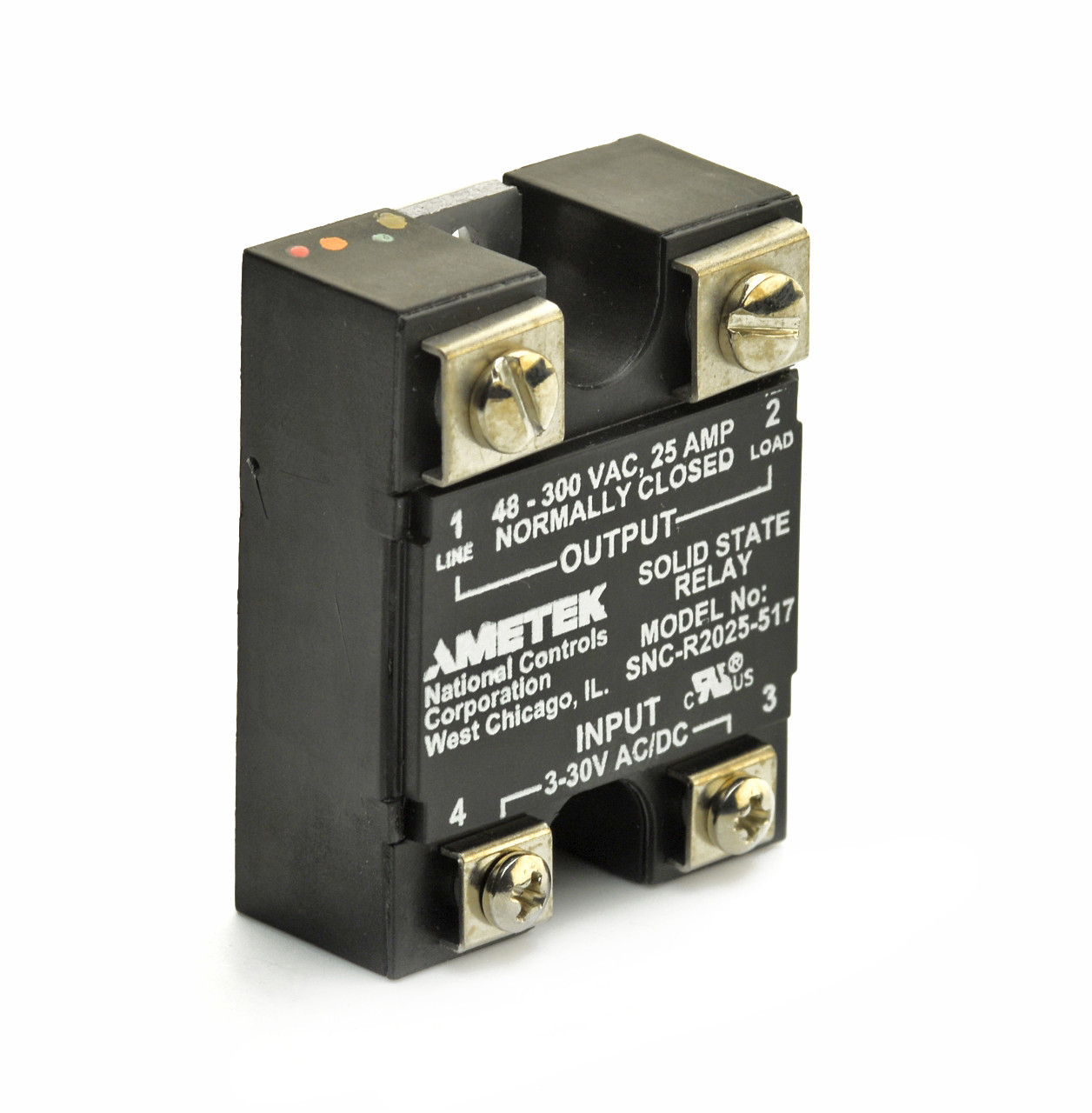 NCC Solid State Relays, Solid State Power Relays, Model R2025, Input  Voltage 3 to 30 VAC/DC