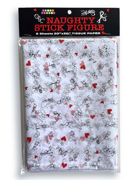 Naughty Stick Figure Tissue Paper
