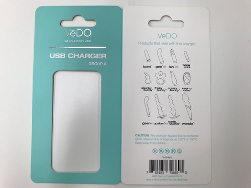 Vedo Usb Charger A (bam Gee Plus Luvplus Bam Mini Spunk Frisky Crazzy Overdrive)