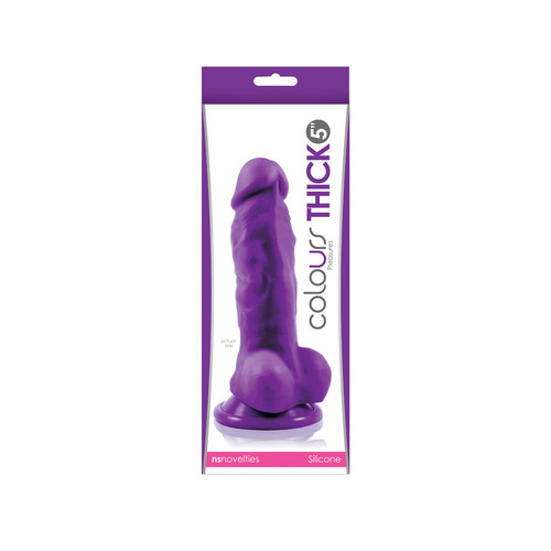 Colours Pleasures Thick 5in Dildo Purple