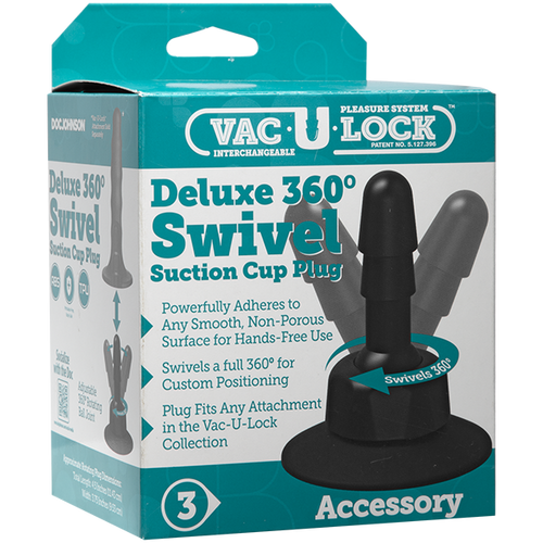 Vac-u-lock Deluxe 360 Swivel Suction Cup Plug