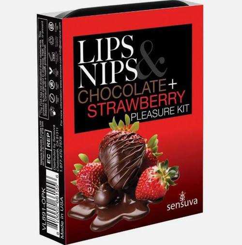 Lips & Nips Pleasure Kit Chocolate & Strawberry