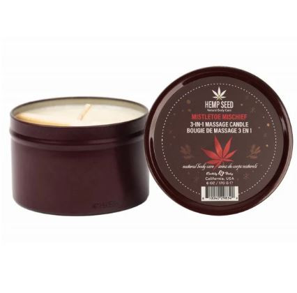 Hemp Seed 3-in-1 Massage Candl Mistletoe Mischief 6oz