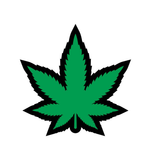 Green Marijuana Leaf Pin