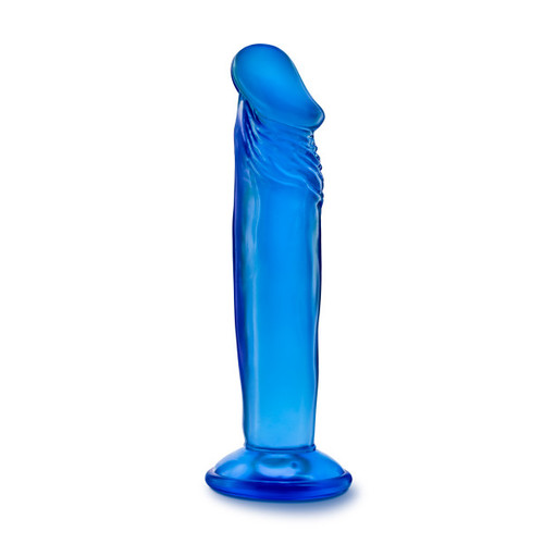 B Yours Sweet N Small 6in Dildo W/ Suction Cup Blue