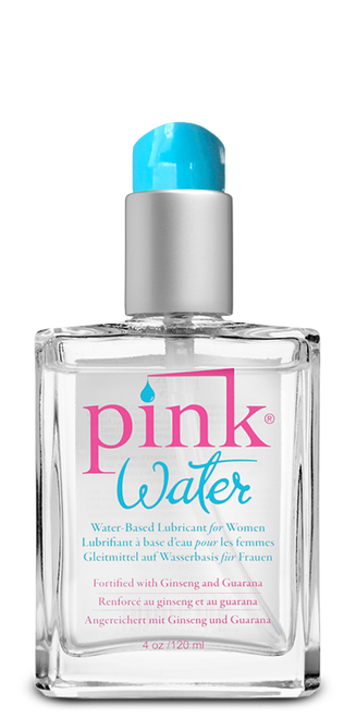 Pink Water 4 Oz Glass Bottle W/ Pump