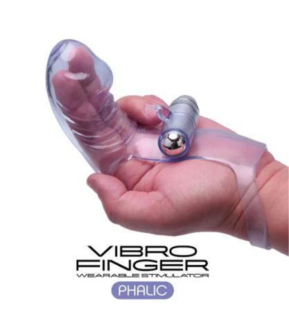 The 9's Vibro Finger Phallic Finger Massager Purple